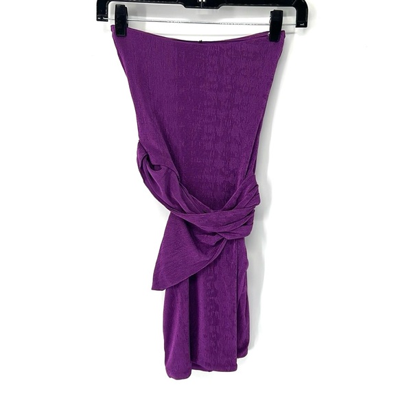 Oh Polly NWT Damia Cut-Out Bandeau Mini Dress in Grape small - Picture 7 of 8